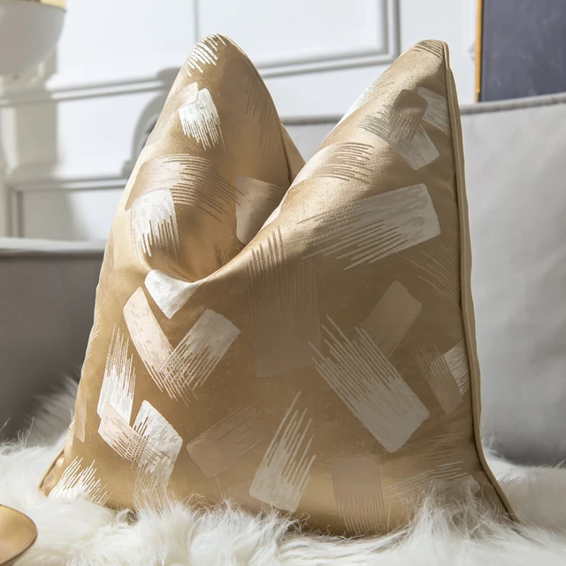 Gold Patterned Cushion Cover