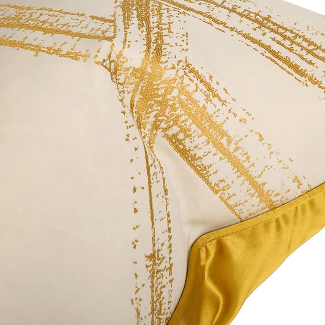 SAVANNAH Cream and Gold Strokes Cushion Cover