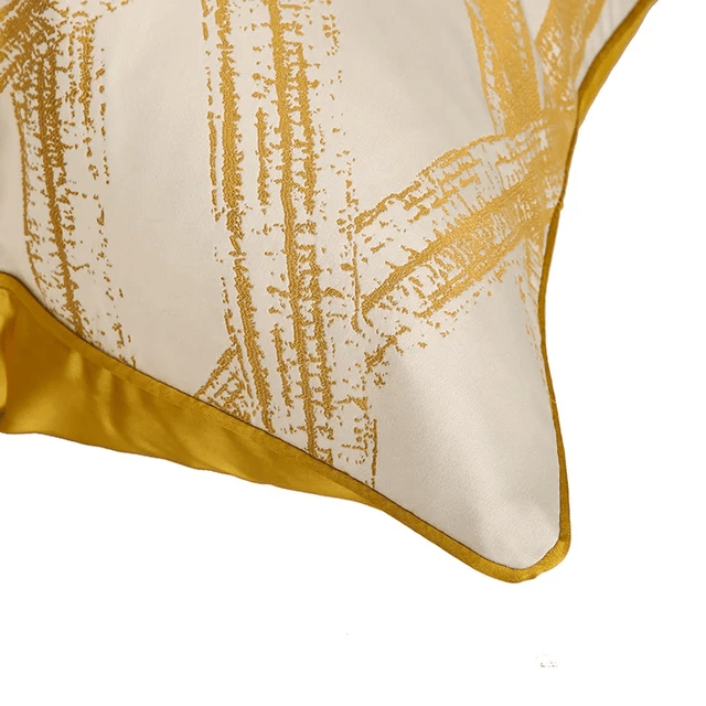 SAVANNAH Cream and Gold Strokes Cushion Cover