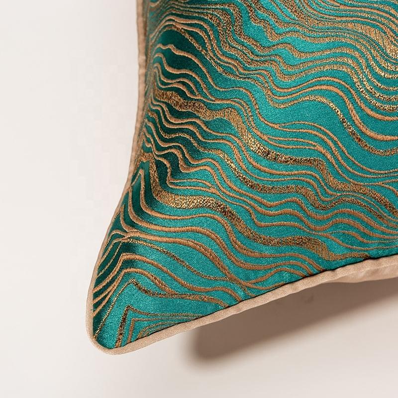 Emerald Green/Gold Cushion Cover