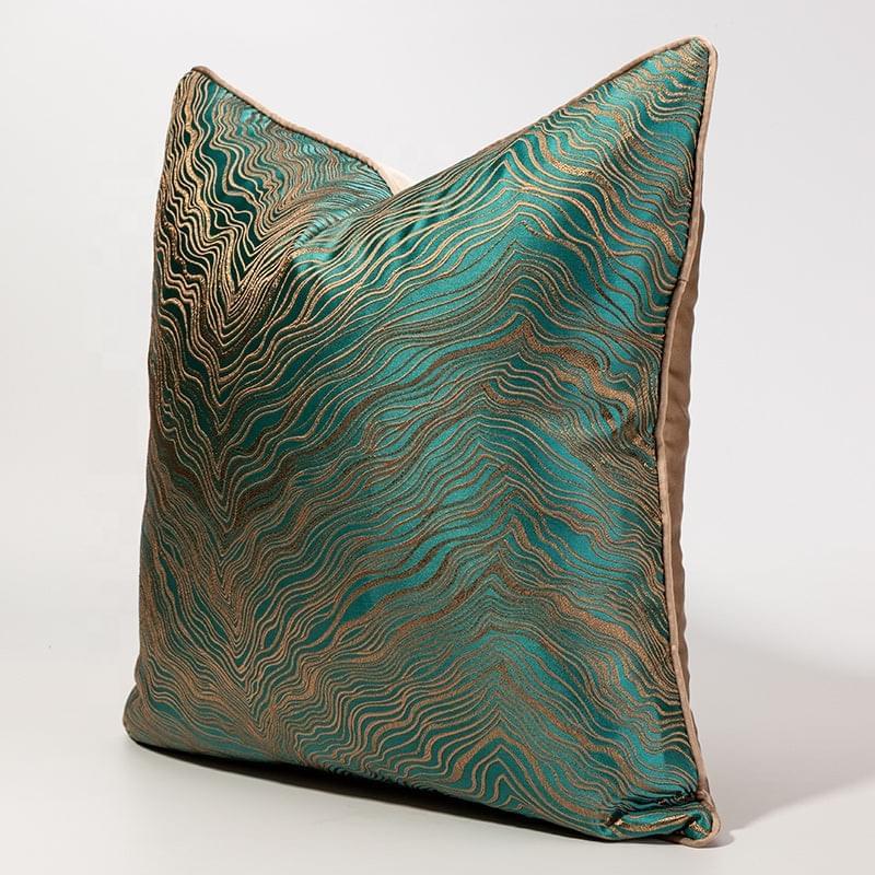 Emerald Green/Gold Cushion Cover