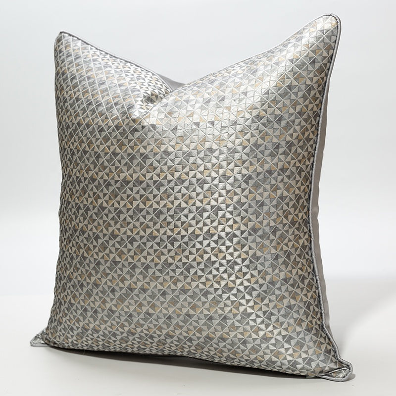 Silver Mosaics Style Cushion Cover