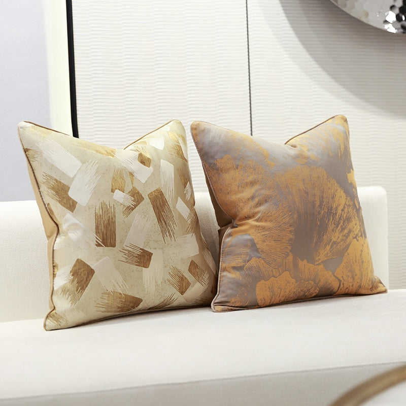 Gold Patterned Cushion Cover