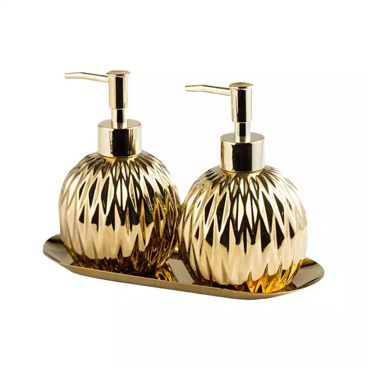 Gold Twin Dispenser Set