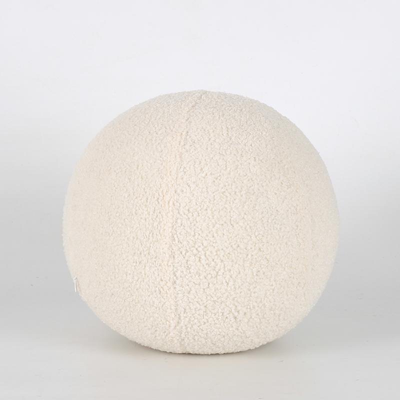 White Round Cushion