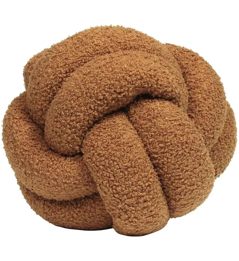 Brown Boucle Knot Cushion