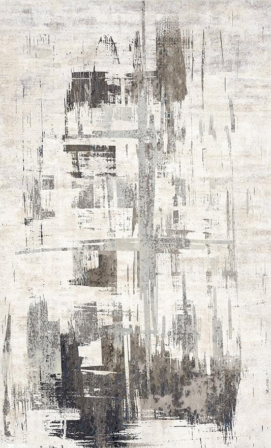 Clearance (Faulty) Mona Cream Grey Distressed Rug 170 x 120