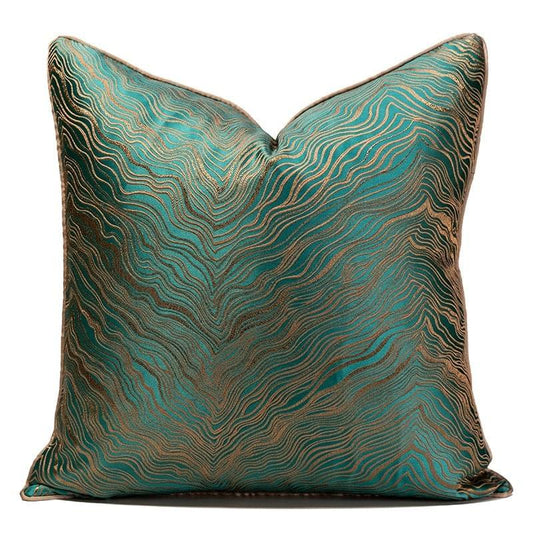 Emerald Green/Gold Cushion Cover