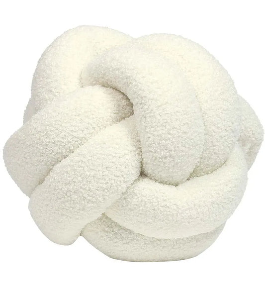 White Boucle Cushion