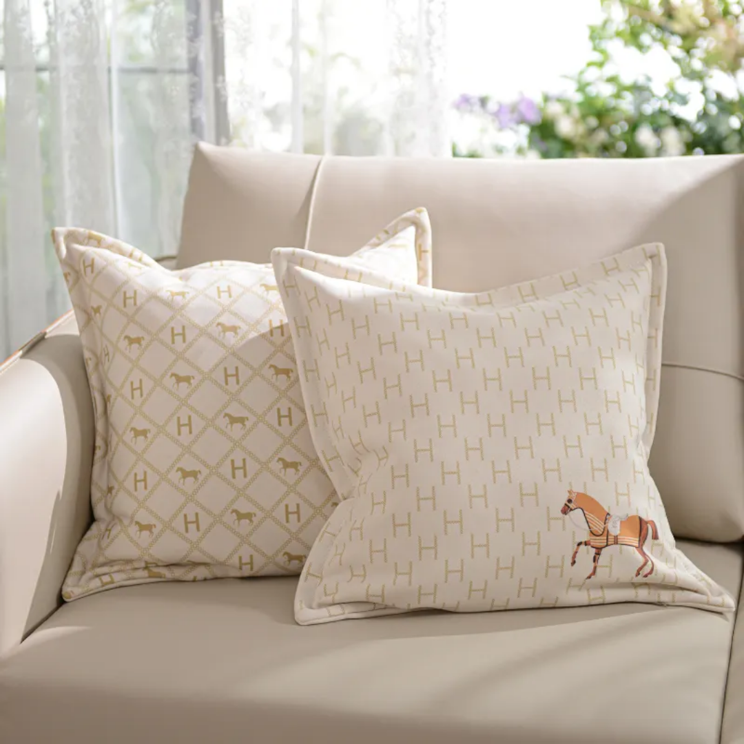 Orange Horse Cushion