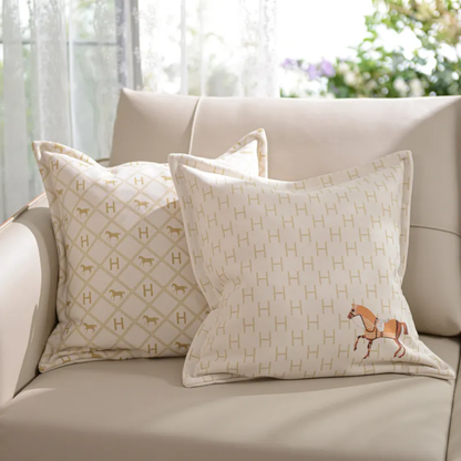 Orange Horse Cushion